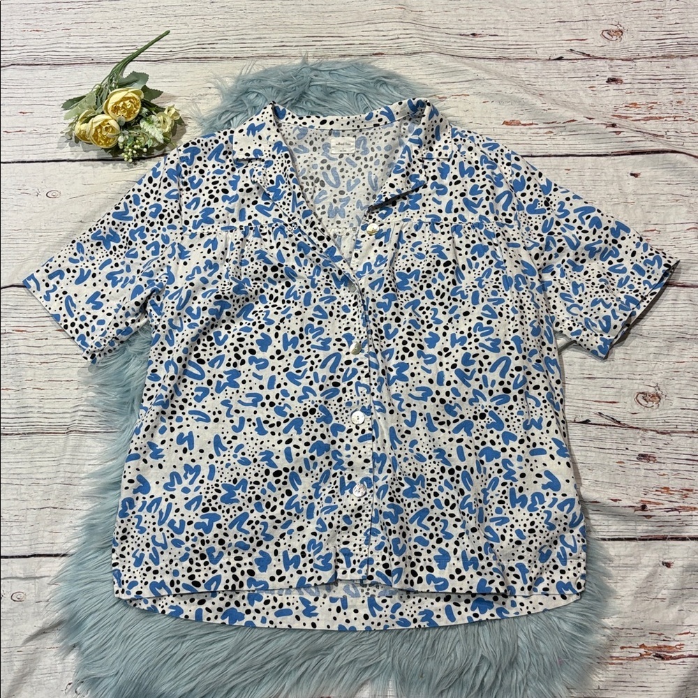 ARITZIA WILFRED FREE CALLISTO PATTERNED BUTTON-UP SHIRT